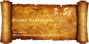 Kuzma Szalviusz névjegykártya